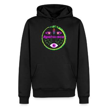 Ayahuasca DMT spirituell Trippy - Männer Premium Bio Hoodie - Schwarz - Vorne - Nico (187cm)