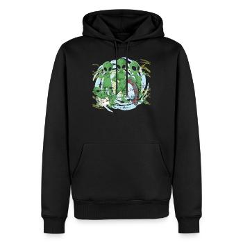 Alien - Men’s Premium Organic Hoodie - black - Front - Nico (187cm)