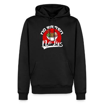 No ramen no life Anime Japan Nudeln Sushi Manga - Männer Premium Bio Hoodie - Schwarz - Vorne - Nico (187cm)
