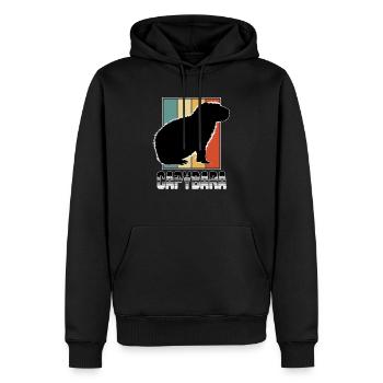 Nagetier Wasserschwein Capybara Capibara Liebhaber - Männer Premium Bio Hoodie - Schwarz - Vorne - Nico (187cm)
