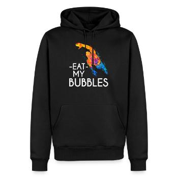 Natation natation - Sweat à capuche Premium bio Homme - noir - Devant - Nico (187cm)