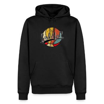 Basket joueur basketteur basketteur - Sweat à capuche Premium bio Homme - noir - Devant - Nico (187cm)