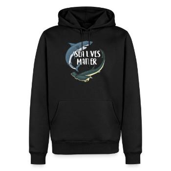 Rettet die Haie - Männer Premium Bio Hoodie - Schwarz - Vorne - Nico (187cm)