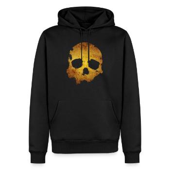 Schädel - Männer Premium Bio Hoodie - Schwarz - Vorne - Nico (187cm)