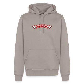 Wien Simmering Bezirk Design - Männer Premium Bio Hoodie - Taupe - Vorne - Nico (187cm)