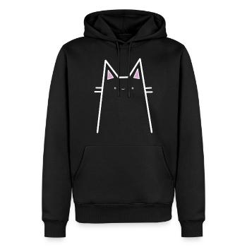 Conception de graphiques de chats - Sweat à capuche Premium bio Homme - noir - Devant - Nico (187cm)