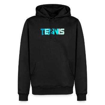 Tennis Trainer Tennisspieler Tennisspielerin - Männer Premium Bio Hoodie - Schwarz - Vorne - Nico (187cm)