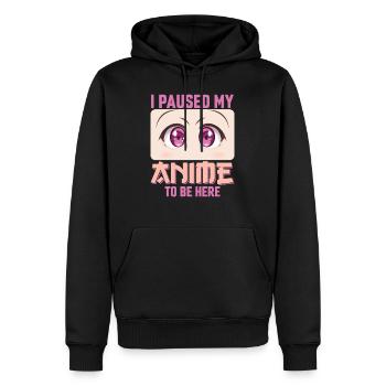 Ich pausierte meine Anime hier zu sein, Anime Liebhaber Mädchen. - Männer Premium Bio Hoodie - Schwarz - Vorne - Nico (187cm)