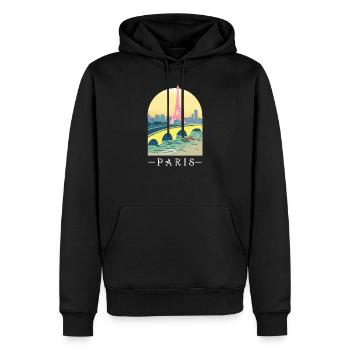 Paris Frankreich Eiffelturm Turm Stadt Reisen Sein - Männer Premium Bio Hoodie - Schwarz - Vorne - Nico (187cm)