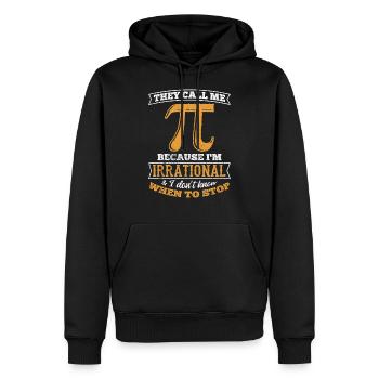 Gossipy garrulous eloquent long-winded profuse - Männer Premium Bio Hoodie - Schwarz - Vorne - Nico (187cm)