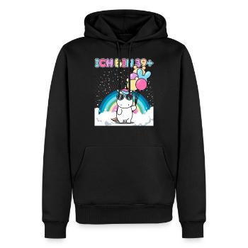 40 Geburtstag Frauen Männer Deko Geschenk Einhorn - Männer Premium Bio Hoodie - Schwarz - Vorne - Nico (187cm)