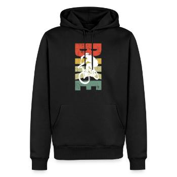 Bicycle Retro Vintage MTB Gift - Men’s Premium Organic Hoodie - black - Front - Nico (187cm)