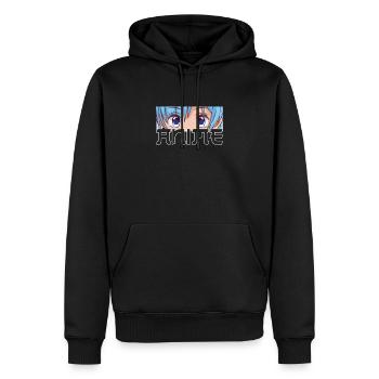 Manga Anime Kawaii Japon Animes - Sweat à capuche Premium bio Homme - noir - Devant - Nico (187cm)