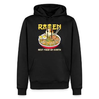 Anime Japon Kawaii cadeau Ramen - Sweat à capuche Premium bio Homme - noir - Devant - Nico (187cm)