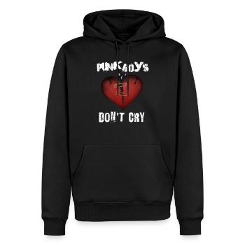 Punkboys Don’t Cry coeur cadeau - Sweat à capuche Premium bio Homme - noir - Devant - Nico (187cm)
