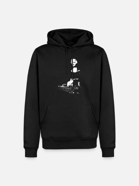 DJ Mona Lisa Mixer - Men’s Premium Organic Hoodie - black