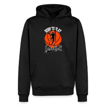 Né basket baskets basketteur - Sweat à capuche Premium bio Homme - noir - Devant - Nico (187cm)