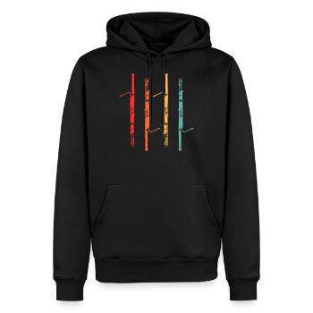 Fagott musique orchestre cadeau de fagottist - Sweat à capuche Premium bio Homme - noir - Devant - Nico (187cm)