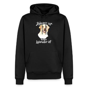 Zuhause ist wo mein Labradort ist Labbi Labi Hund - Männer Premium Bio Hoodie - Schwarz - Vorne - Nico (187cm)