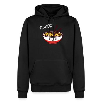 Ramen nouilles de coquille cadeau - Sweat à capuche Premium bio Homme - noir - Devant - Nico (187cm)