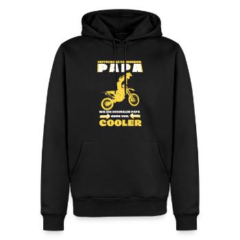 Motocross Papa Dirtbike Geschenk - Männer Premium Bio Hoodie - Schwarz - Vorne - Nico (187cm)
