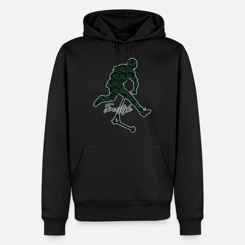 Freestyle-Roller - Männer Premium Bio Hoodie - Schwarz