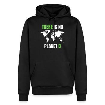 Environnement No Planet B - Sweat à capuche Premium bio Homme - noir - Devant - Nico (187cm)