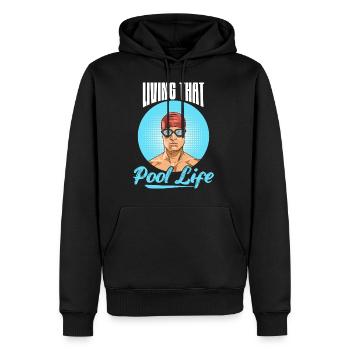 Schwimmen Spruch für einen Schwimmer - Männer Premium Bio Hoodie - Schwarz - Vorne - Nico (187cm)