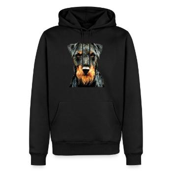 Jagdterrier - Sweat à capuche Premium bio Homme - noir - Devant - Nico (187cm)