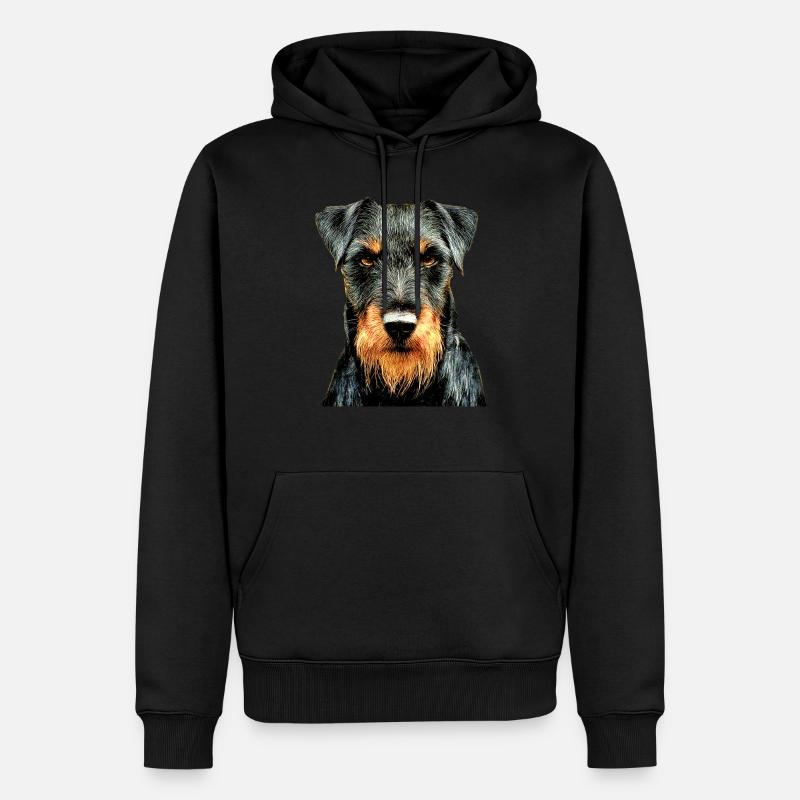 Jagdterrier - Sweat à capuche Premium bio Homme - noir