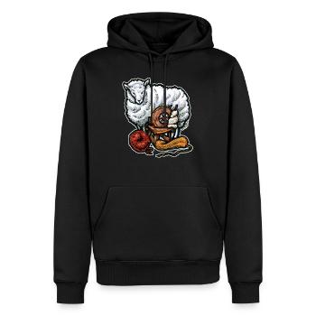 Lustiges Schaf und Wolle Handarbeiten Geschenk - Men’s Premium Organic Hoodie - black - Front - Nico (187cm)