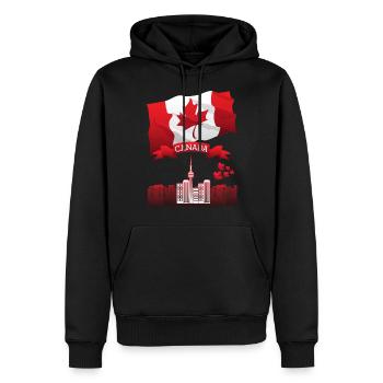 Canada - Sweat à capuche Premium bio Homme - noir - Devant - Nico (187cm)