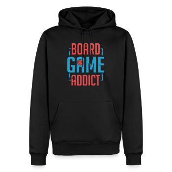 Jeu de table Jeu Addict Jeu de société Jeu de société Gamer - Sweat à capuche Premium bio Homme - noir - Devant - Nico (187cm)