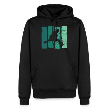 Stunt Scooter Boy Scooter Scooter Skater - Men’s Premium Organic Hoodie - black - Front - Nico (187cm)