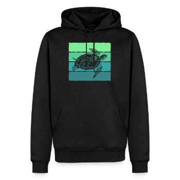 Schildkröte - Männer Premium Bio Hoodie - Schwarz - Vorne - Nico (187cm)