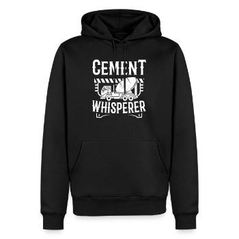 Ciment Whisperer Béton Finisher - Sweat à capuche Premium bio Homme - noir - Devant - Nico (187cm)
