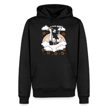 Grim Reaper Tot Gans Ente Halloween Kostüm - Männer Premium Bio Hoodie - Schwarz - Vorne - Nico (187cm)