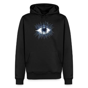 Das Auge - das Auge - Männer Premium Bio Hoodie - Schwarz - Vorne - Nico (187cm)