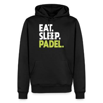 Padel Padelspieler Padeltennis Paddle Padeltrainer - Männer Premium Bio Hoodie - Schwarz - Vorne - Nico (187cm)