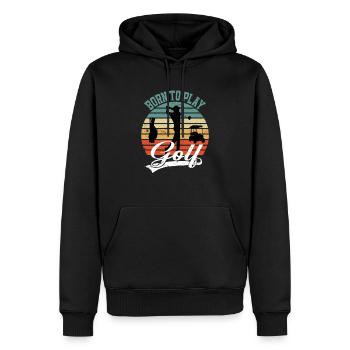 Golfplatz Golfer Geboren zum Golf spielen Golfen - Männer Premium Bio Hoodie - Schwarz - Vorne - Nico (187cm)