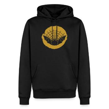 Halloween - Chauve-souris vampire horreur - Sweat à capuche Premium bio Homme - noir - Devant - Nico (187cm)