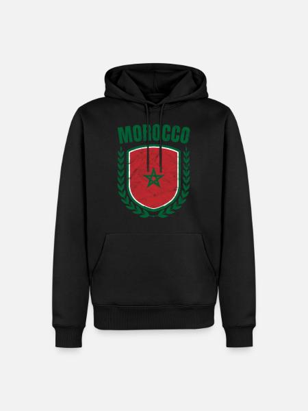 Morocco - Men’s Premium Organic Hoodie - black