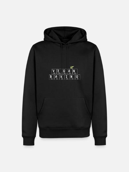 Vegan Baking - Periodensystem - Männer Premium Bio Hoodie - Schwarz