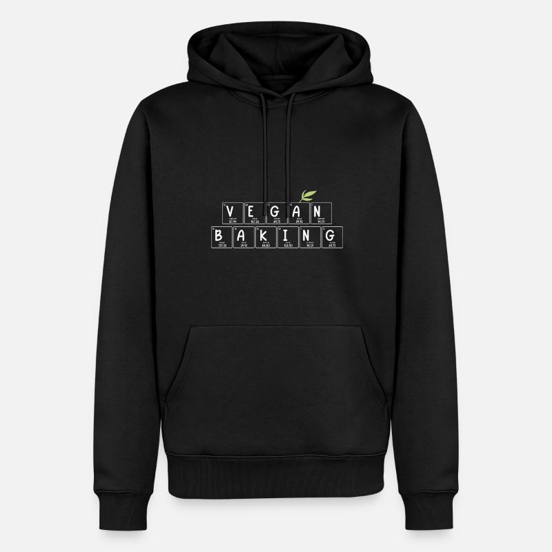 Vegan Baking - Periodensystem - Männer Premium Bio Hoodie - Schwarz
