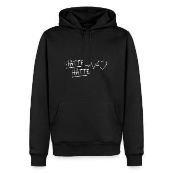 Hätte Hätte Fahrradkette Fahrradfahrer Fahrrad - Männer Premium Bio Hoodie - Schwarz - Vorne - Nico (187cm)