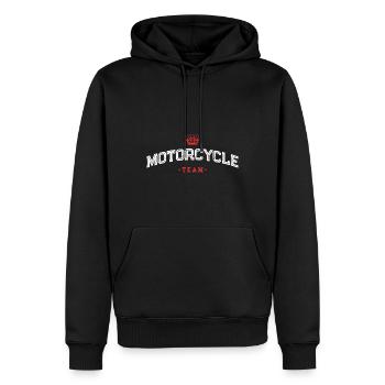 Équipe de motards - Sweat à capuche Premium bio Homme - noir - Devant - Nico (187cm)