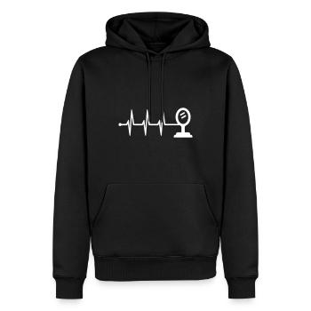 Mirror Icon Pulse - Men’s Premium Organic Hoodie - black - Front - Nico (187cm)