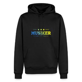 Musiker Beruf - Männer Premium Bio Hoodie - Schwarz - Vorne - Nico (187cm)