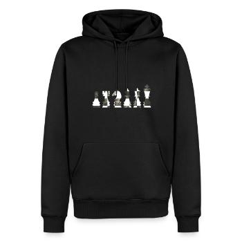 Chess figures - Men’s Premium Organic Hoodie - black - Front - Nico (187cm)