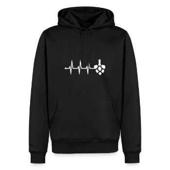 Bier zapfen puls - Männer Premium Bio Hoodie - Schwarz - Vorne - Nico (187cm)